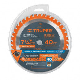 Hoja Sierra Circular Truper 180Mm (7.1/4")