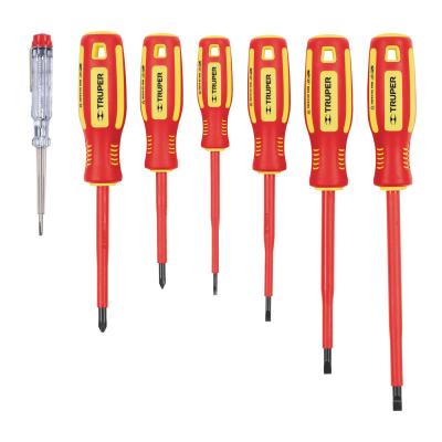 Juego de atornillador aislado 1000V 7pza (Truper)