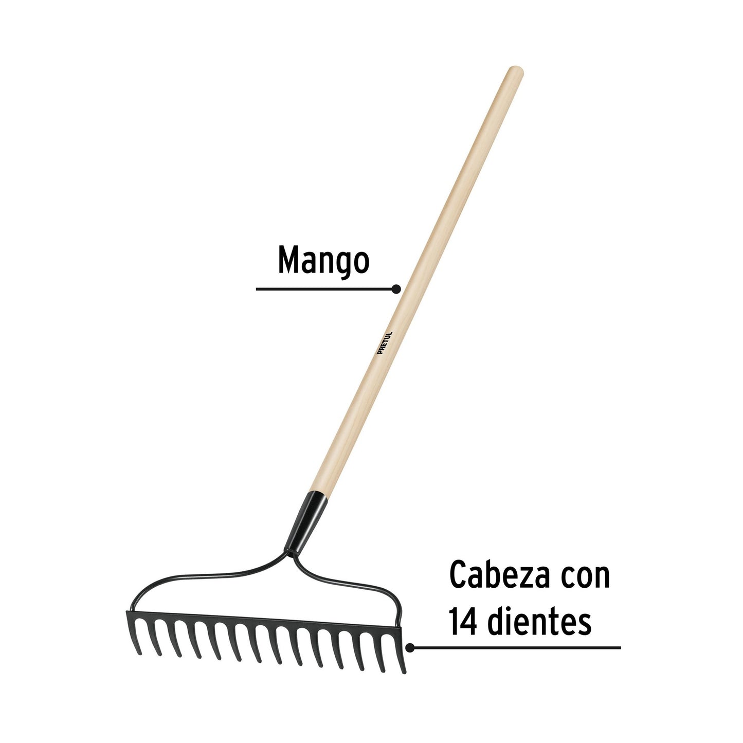 Rastrillo jardinero Pretul