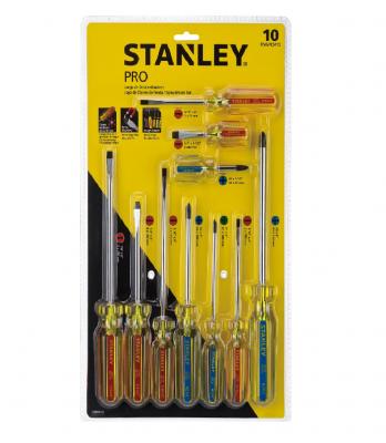 Juego de atornilladores 10 Pza (Stanley PRO)