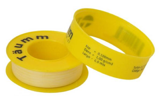 Teflon para gas rollo 6.6 metros (amarillo)