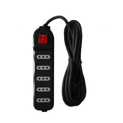 Alargador múltiple 5m (negro)