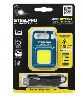 Linterna Led Mini Flash (recargable) Steelpro