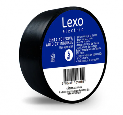 Cinta Aisladora Lexo 5m (negra)