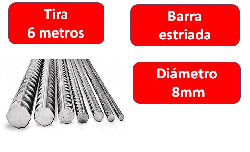 Fierro redondo estriado 6m