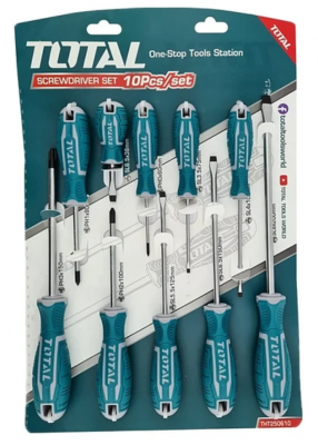 Juego de atornilladores 10 Pza (Total)