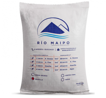 Saco de Gravilla Chancada 25 Kg