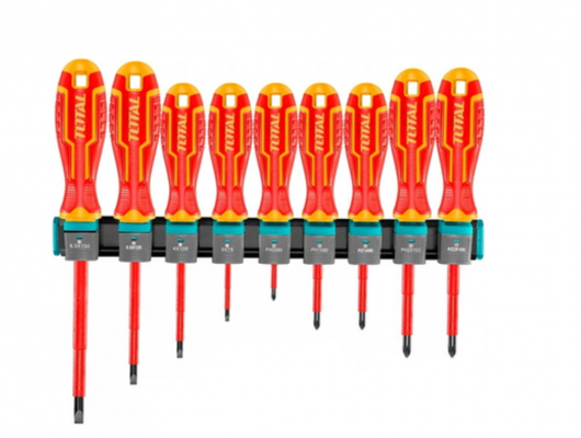 Juego de atornilladores Aislados 1000V 9Pza (Total)