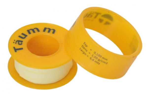 Teflon para gas rollo 6.6 metros (amarillo)