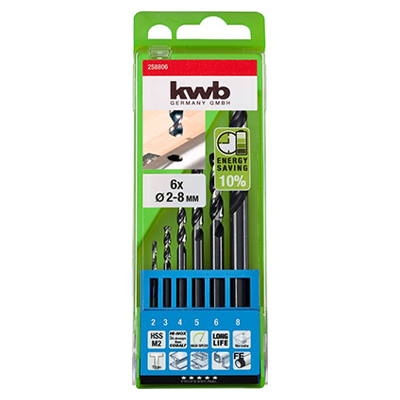 Juego Brocas Acero Inoxidable 6Pza (KWB)