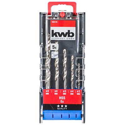 Juego Brocas Acero HSS 5Pza (KWB)