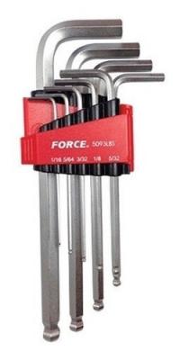 Juego llaves allen bola pulgada larga 9Pza