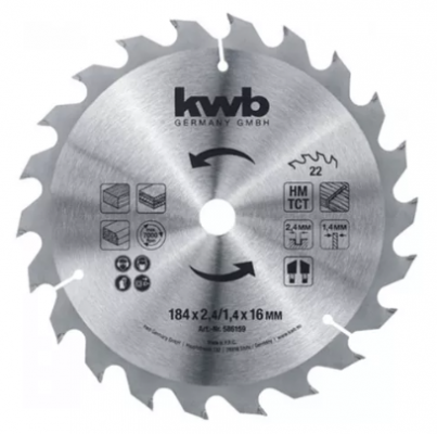 Hoja Sierra KWB 180mm