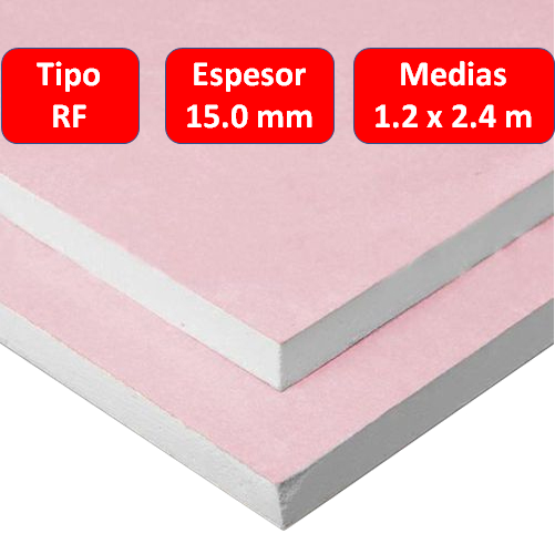 Yeso Carton tipo RF 15mm